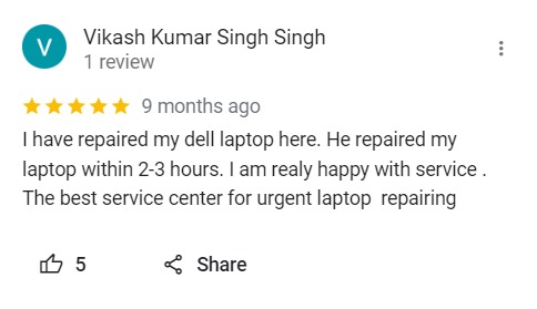 Vikas Kumar Singh - Review for Laptop Repair