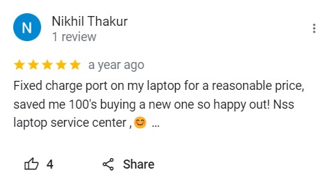 Nikhil Thakur - Review for Laptop Repair