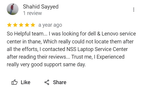 Shahid Sayyed - Review for Laptop Repair