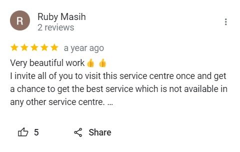 Ruby Masih - Review for Laptop Repair