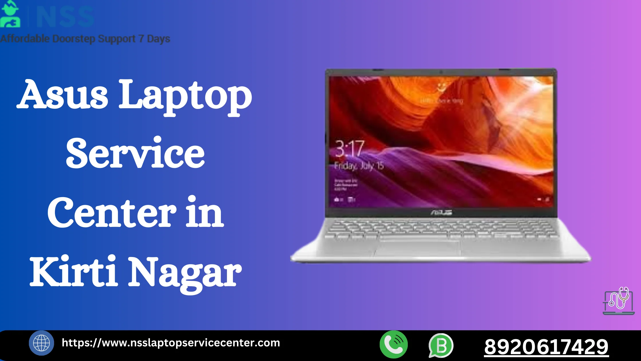 Asus Laptop Service Center in Kirti Nagar Near Delhi