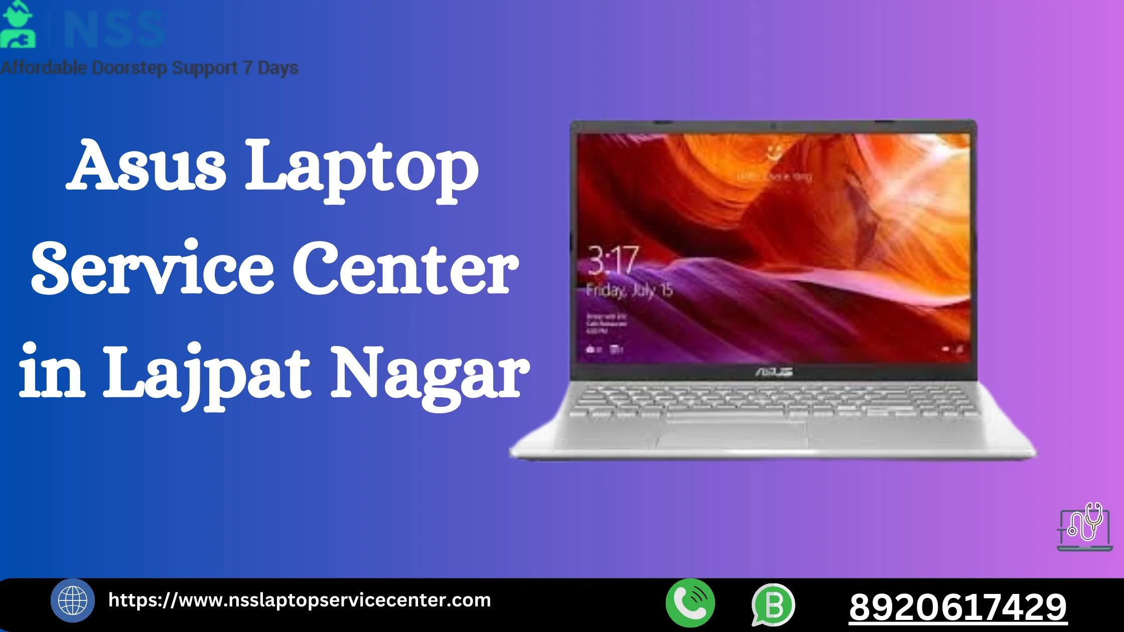 Asus Laptop Service Center in Lajpat Nagar Near Delhi