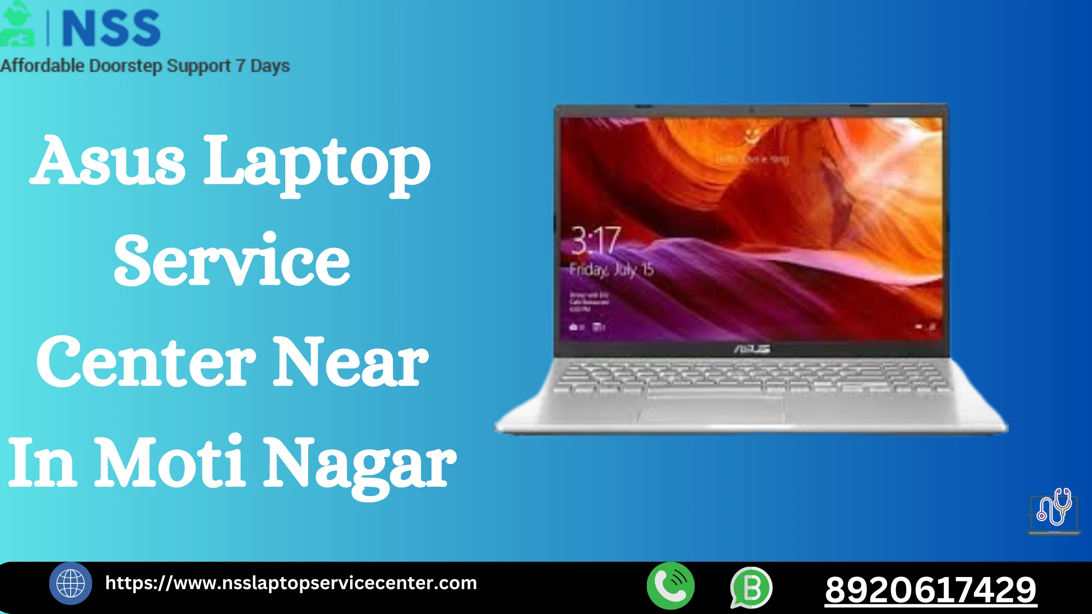 Asus Laptop Service Center in Moti Nagar Near Delhi
