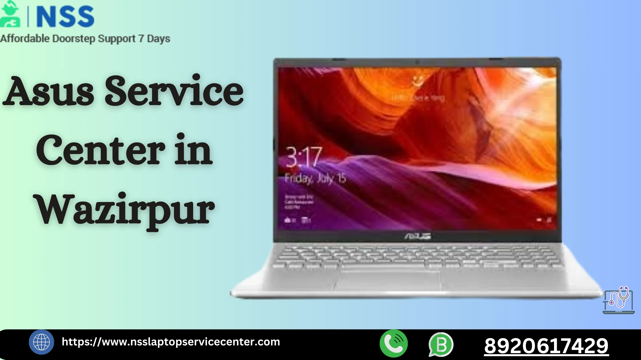 Asus Laptop Service Center in Wazirpur Near Delhi