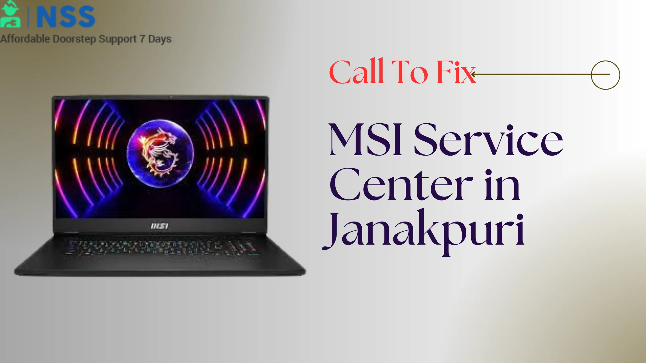 MSI Laptop Repair &  Service Center in Janakpuri Delhi