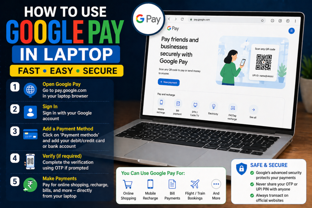 How To Use Google Pay In Laptop